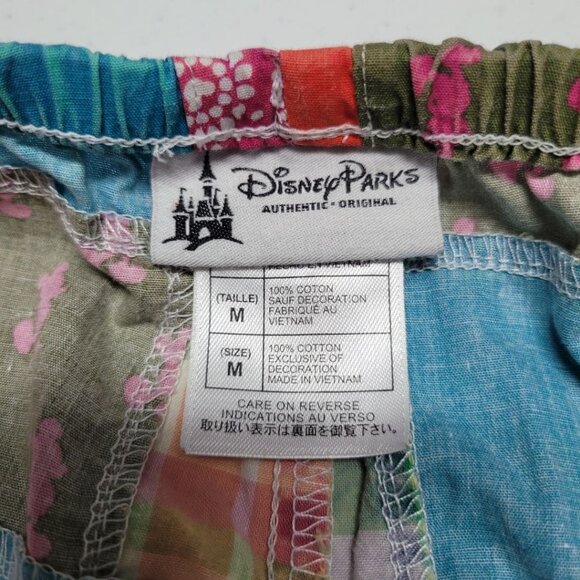 Disney Parks Patchwork Pants Mickey Quilt Womens Medium Drawstring Vacation sz M - Picture 6 of 10